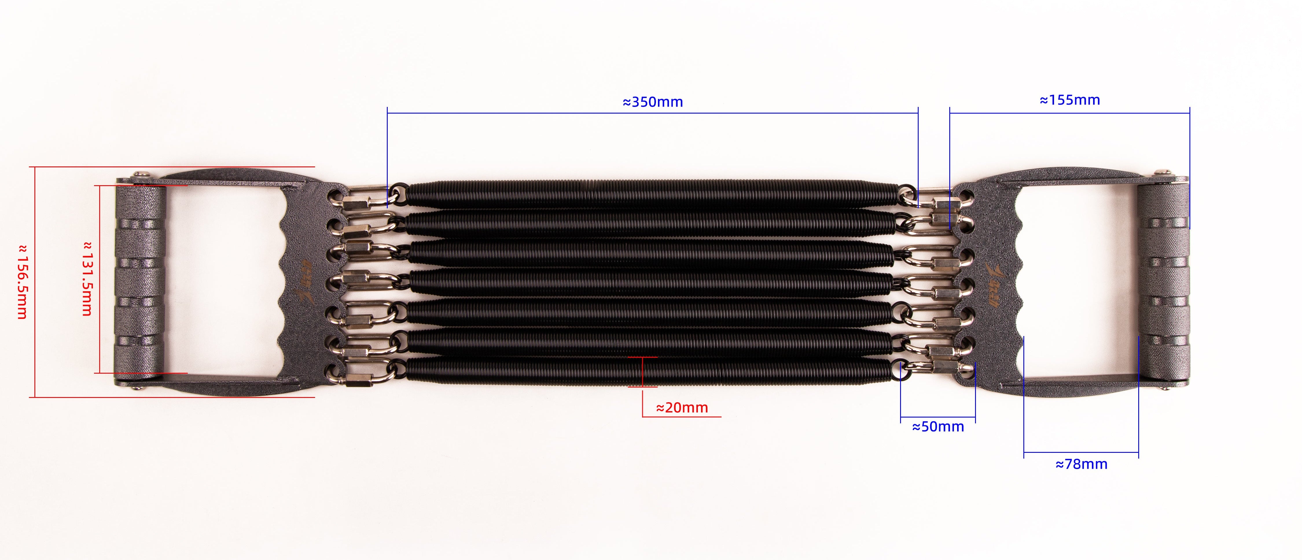 Chest Expander (Ultimate)(Adjustable Resistance:20-140kg / 44-308lb)(2 ...